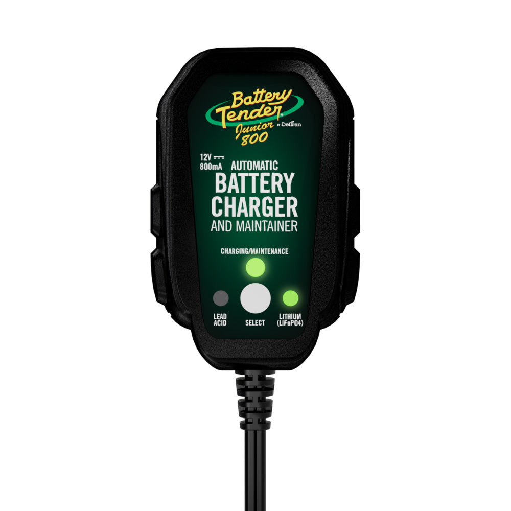 Battery Tender 12V 800mA Lead AcidLithium Selectable Battery Charger 0220199DLWH