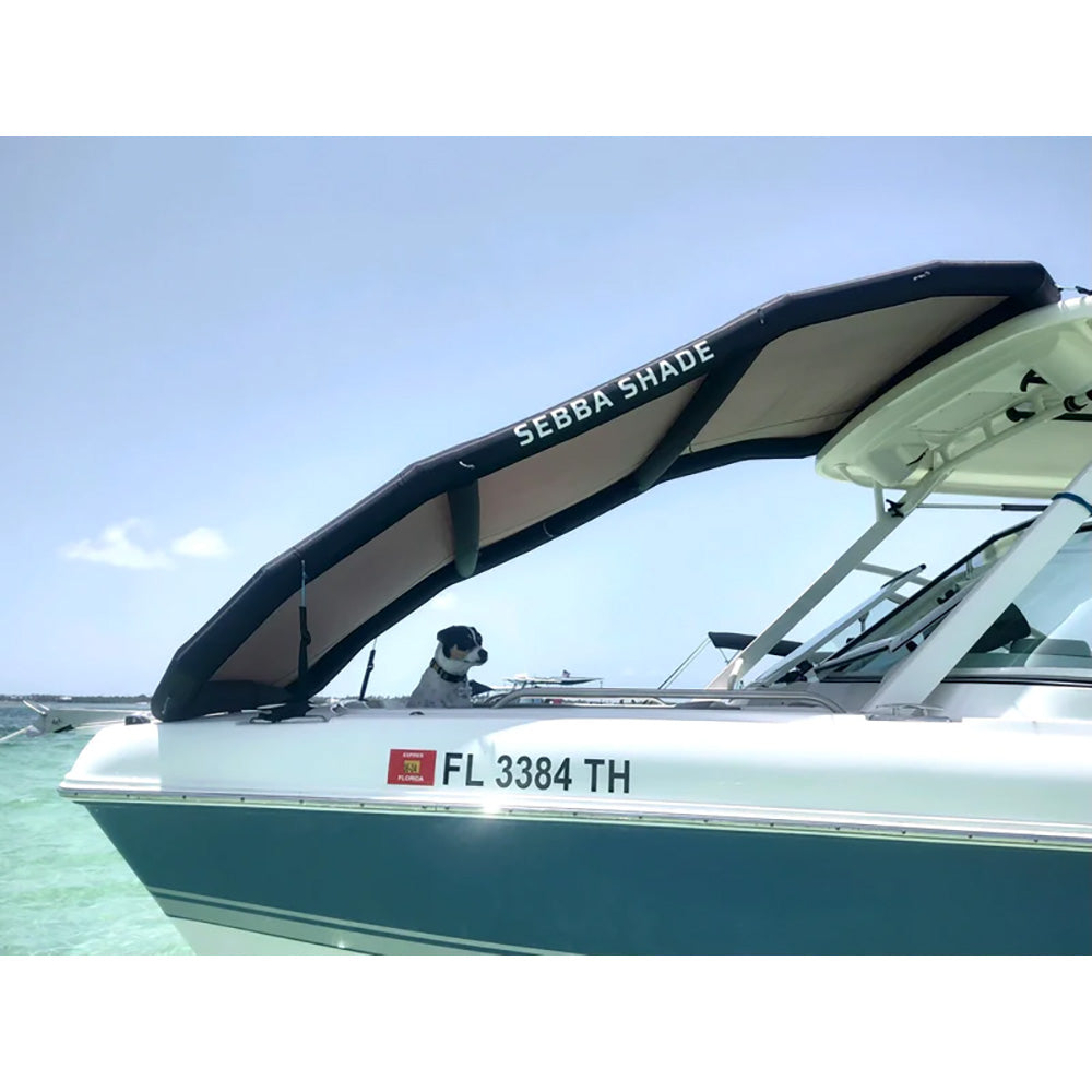 Sebba Shade 8 x 12 ft Black Sun Shade fBoats 26 SS8X12BLK