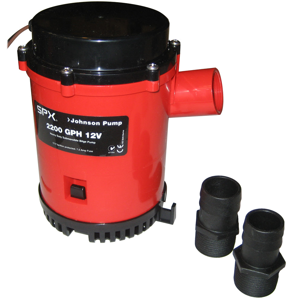 Johnson Pump 2200 GPH Bilge Pump 118 Hose 12V Threaded Port 22004