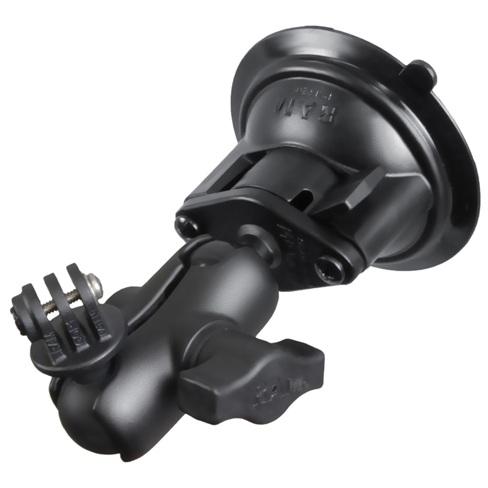 RAM Mount GoPro Hero Short Arm Suction Cup Mount RAMB166AGOP1U