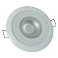 Lumitec Mirage  Flush Mount Down Light  Glass FinishWhite Bezel  2Color WhiteBlue Dimming 113121