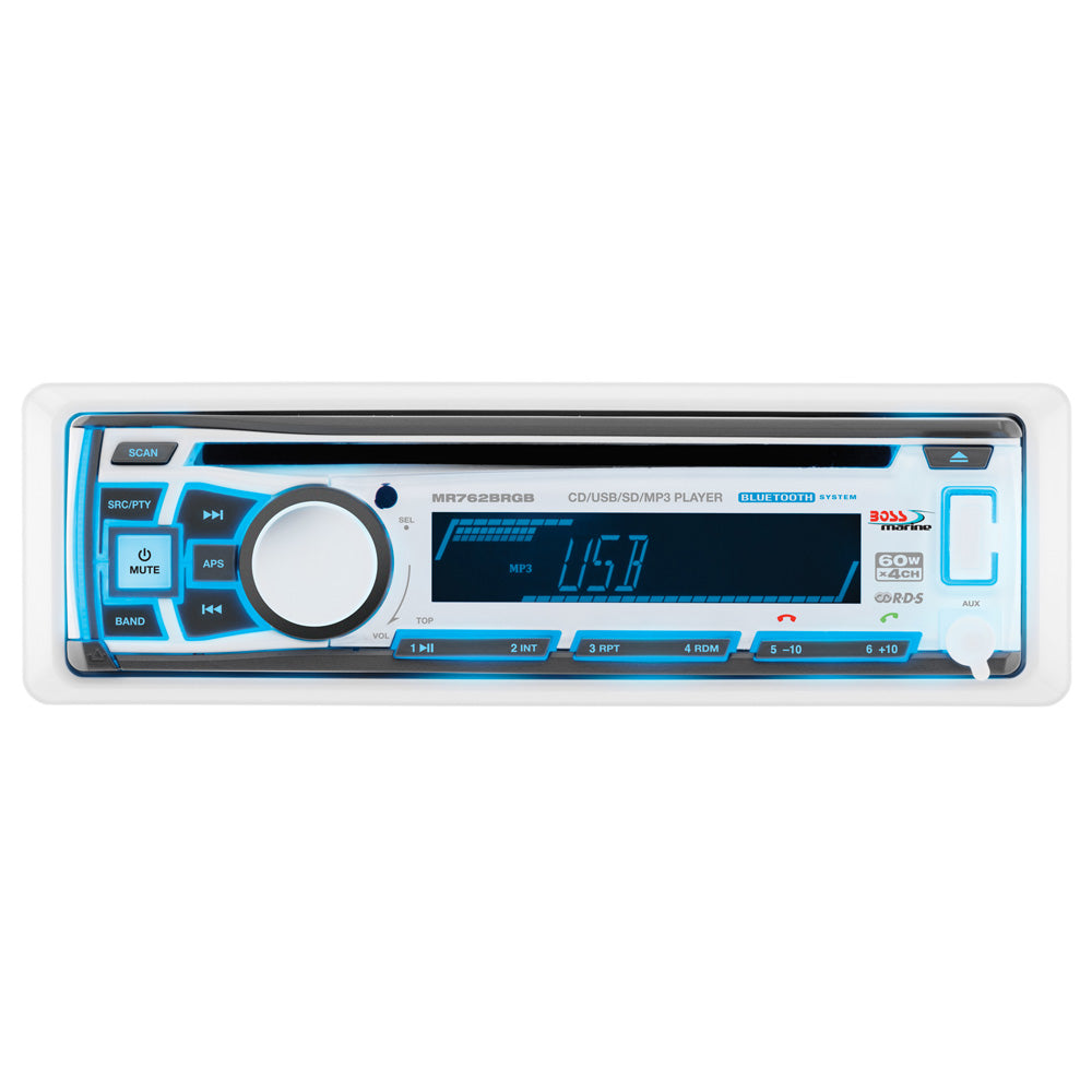 Boss Audio MR762BRGB Marine Stereo wAMFMCDBTUSB MR762BRGB