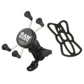 RAM Mount 9mm Angled Base Motorcycle Mount wShort Double Socket Arm  Universal XGrip CelliPhone Cradle RAMB272AUN7