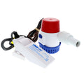 Rule 500 GPH Standard Bilge Pump Kit wFloat Switch  12V 25DA35A