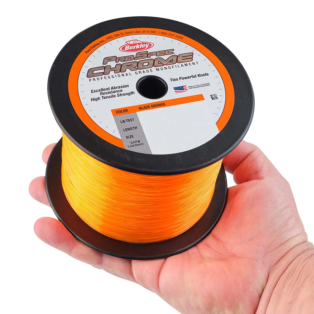 Berkley ProSpec Chrome Blaze Orange Monofilament  25 lb  1000 yds  PSC1B2580 1543997