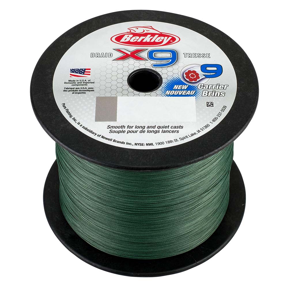 Berkley x9 Braid LowVis Green  40lb  2188 yds  X9BBK4022 1486840