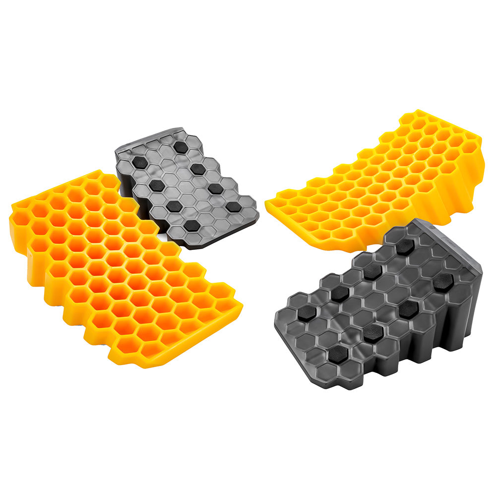 Camco Curved Leveler  Wheel Chock 2Pack 44425
