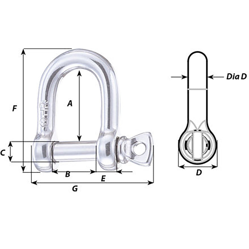 Wichard HR D Shackle  Diameter 14 11203W