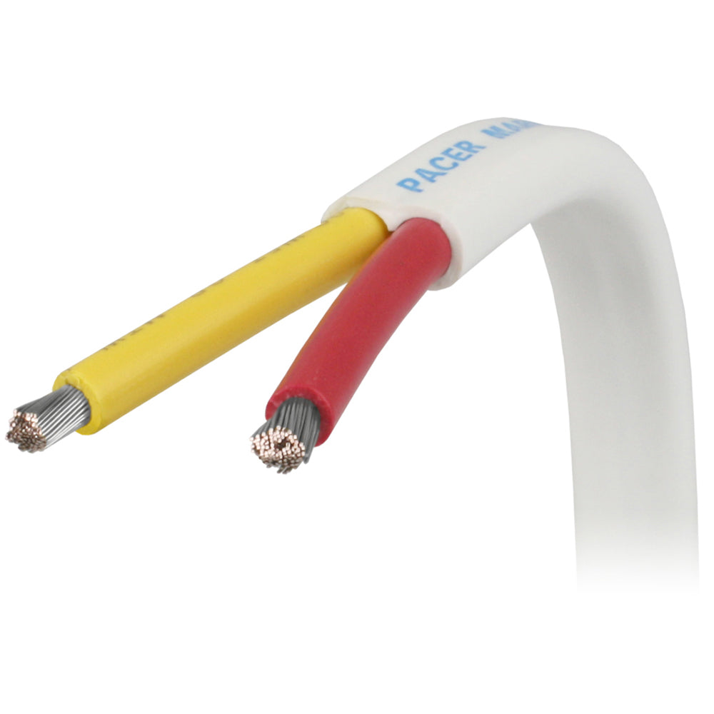 Pacer 122 AWG Safety Duplex Cable  Flat Cable  RedYellow  100 W122RYW100